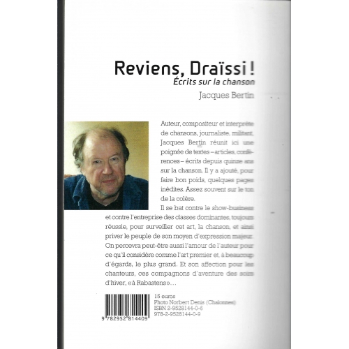 Jacques BERTIN / REVIENS, DRAÏSSI !
