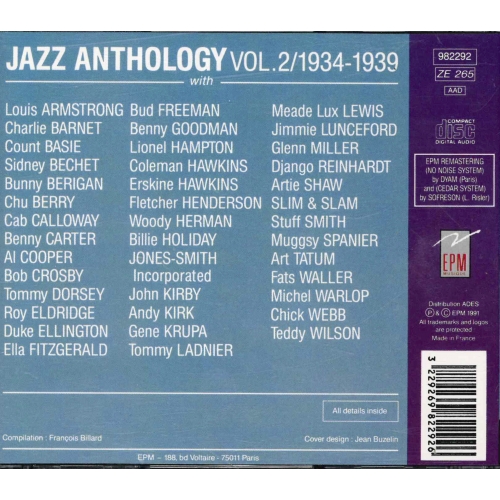 JAZZ ANTHOLOGY 1918-1938 / LIVRE +...